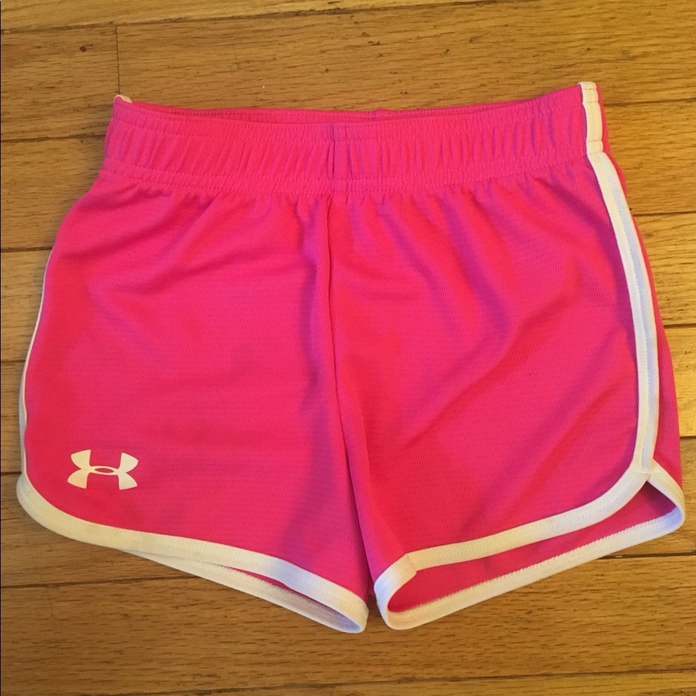 Little girls Under Armour pink shorts size 6X